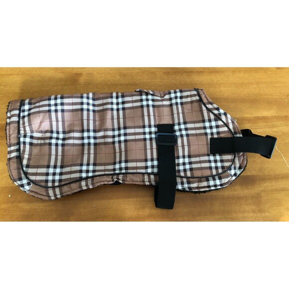 NEW Bailey & Bella Dog Jacket Coat Size Large Nova Check Plaid Adjustable Fleece - Picture 2 of 8